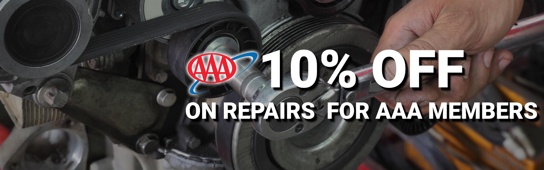 10% off on repairs for AAA Members